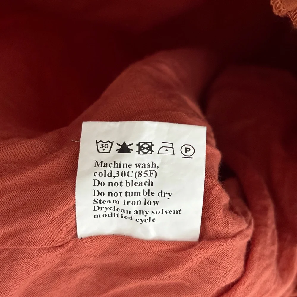 Flowy Open Back Cinnamon Mini Dress size Small - Picture 7 of 8